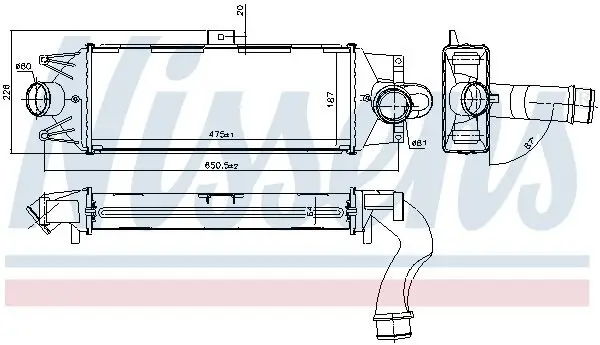 Ladeluftkühler NISSENS 96202 Bild Ladeluftkühler NISSENS 96202