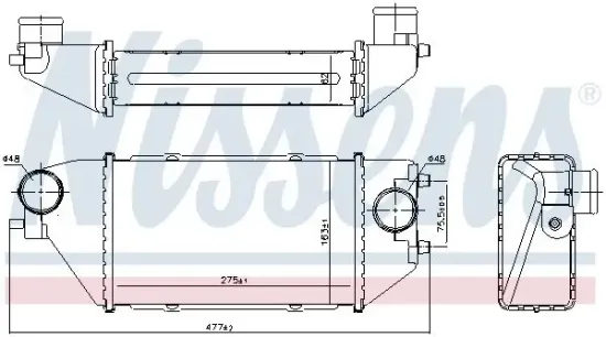 Ladeluftkühler NISSENS 96231 Bild Ladeluftkühler NISSENS 96231
