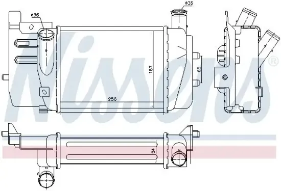 Ladeluftkühler NISSENS 96262 Bild Ladeluftkühler NISSENS 96262