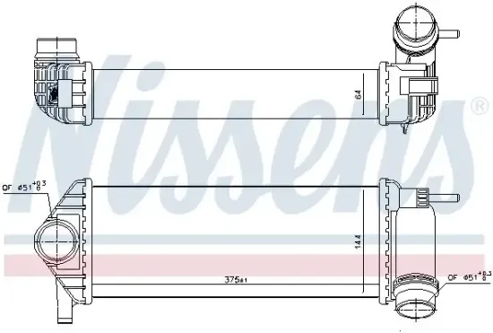 Ladeluftkühler NISSENS 96308 Bild Ladeluftkühler NISSENS 96308