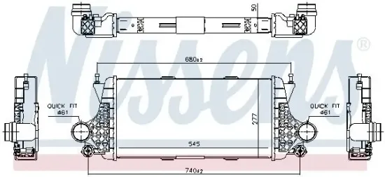 Ladeluftkühler NISSENS 96332 Bild Ladeluftkühler NISSENS 96332
