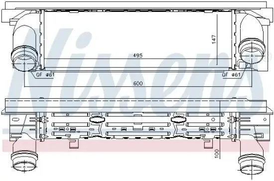 Ladeluftkühler NISSENS 96344 Bild Ladeluftkühler NISSENS 96344