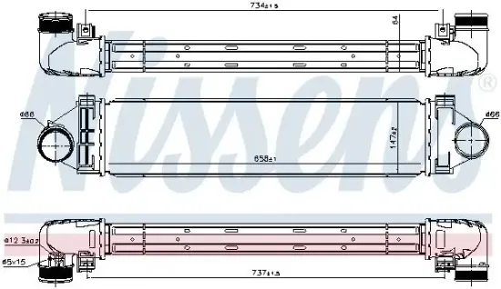 Ladeluftkühler NISSENS 96349 Bild Ladeluftkühler NISSENS 96349