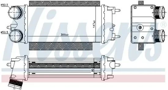 Ladeluftkühler NISSENS 96357 Bild Ladeluftkühler NISSENS 96357