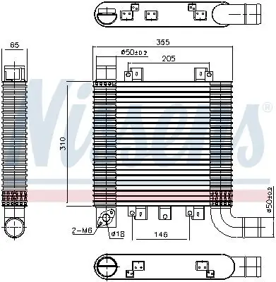 Ladeluftkühler NISSENS 96366 Bild Ladeluftkühler NISSENS 96366