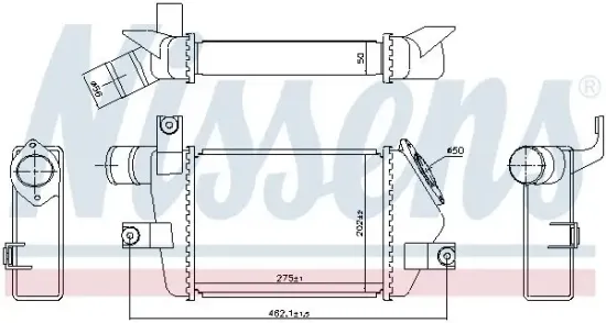 Ladeluftkühler NISSENS 96373 Bild Ladeluftkühler NISSENS 96373