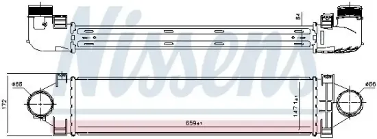 Ladeluftkühler NISSENS 96383 Bild Ladeluftkühler NISSENS 96383
