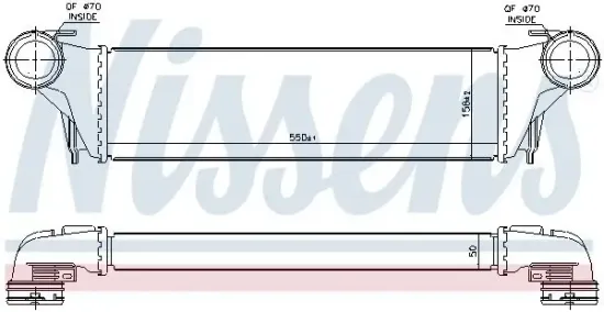 Ladeluftkühler NISSENS 96387 Bild Ladeluftkühler NISSENS 96387