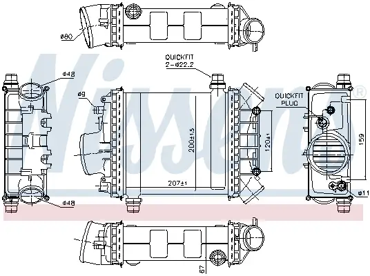 Ladeluftkühler NISSENS 96389