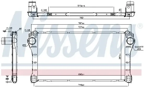 Ladeluftkühler NISSENS 96401 Bild Ladeluftkühler NISSENS 96401