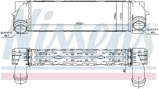 Ladeluftkühler NISSENS 96440 Bild Ladeluftkühler NISSENS 96440
