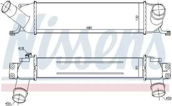 Ladeluftkühler NISSENS 96458 Bild Ladeluftkühler NISSENS 96458