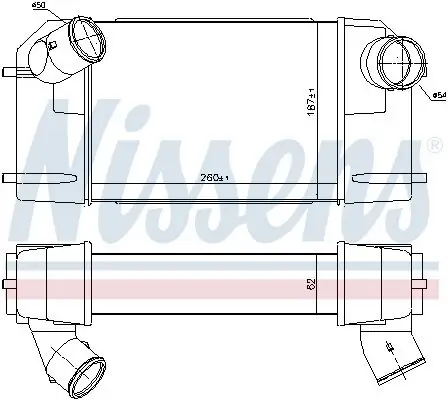 Ladeluftkühler NISSENS 96489 Bild Ladeluftkühler NISSENS 96489