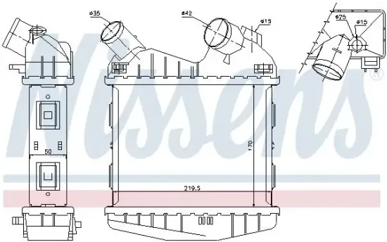 Ladeluftkühler NISSENS 96499 Bild Ladeluftkühler NISSENS 96499