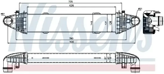 Ladeluftkühler NISSENS 96535 Bild Ladeluftkühler NISSENS 96535