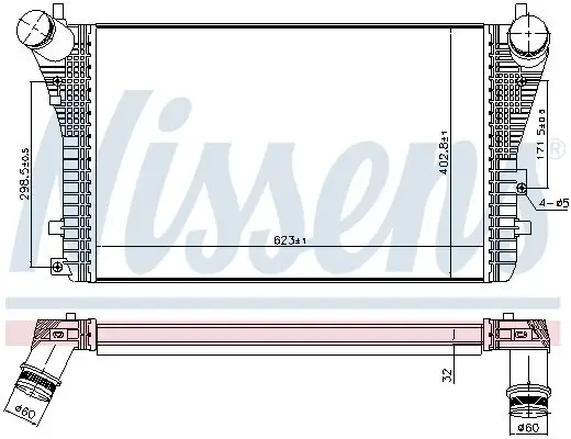 Ladeluftkühler NISSENS 96568 Bild Ladeluftkühler NISSENS 96568