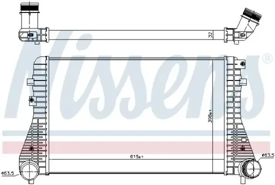 Ladeluftkühler NISSENS 96575 Bild Ladeluftkühler NISSENS 96575