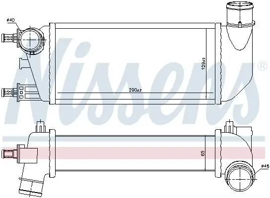 Ladeluftkühler NISSENS 96577 Bild Ladeluftkühler NISSENS 96577