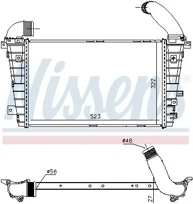 Ladeluftkühler NISSENS 96586 Bild Ladeluftkühler NISSENS 96586