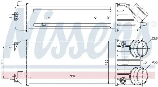 Ladeluftkühler NISSENS 96593 Bild Ladeluftkühler NISSENS 96593