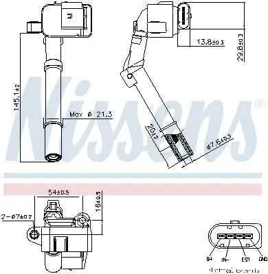 Zündspule 14 V NISSENS 966002 Bild Zündspule 14 V NISSENS 966002