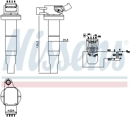 Zündspule 12 V NISSENS 966005 Bild Zündspule 12 V NISSENS 966005