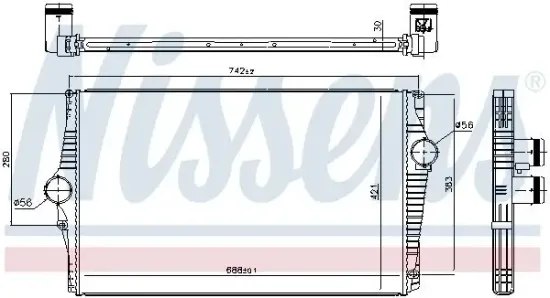 Ladeluftkühler NISSENS 96601 Bild Ladeluftkühler NISSENS 96601