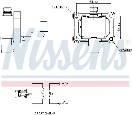 Zündspule 14 V NISSENS 966043 Bild Zündspule 14 V NISSENS 966043