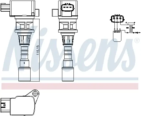 Zündspule 12 V NISSENS 966077 Bild Zündspule 12 V NISSENS 966077