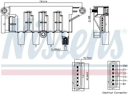 Zündspule 14 V NISSENS 966080 Bild Zündspule 14 V NISSENS 966080