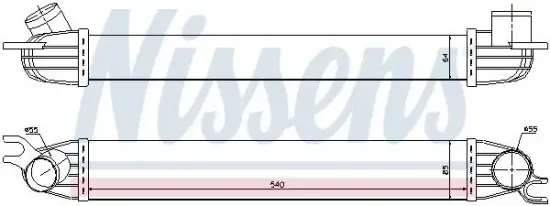 Ladeluftkühler NISSENS 96608 Bild Ladeluftkühler NISSENS 96608