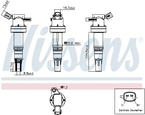 Zündspule 14 V NISSENS 966108 Bild Zündspule 14 V NISSENS 966108