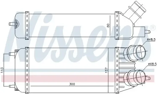 Ladeluftkühler NISSENS 96613 Bild Ladeluftkühler NISSENS 96613