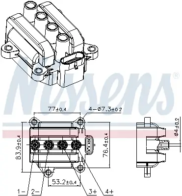 Zündspule 12 V NISSENS 966166 Bild Zündspule 12 V NISSENS 966166