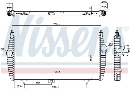 Ladeluftkühler NISSENS 96617 Bild Ladeluftkühler NISSENS 96617