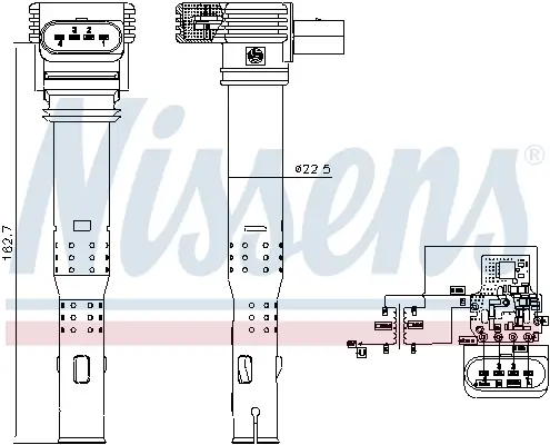 Zündspule 12 V NISSENS 966191 Bild Zündspule 12 V NISSENS 966191
