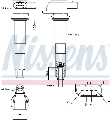 Zündspule 14 V NISSENS 966192 Bild Zündspule 14 V NISSENS 966192