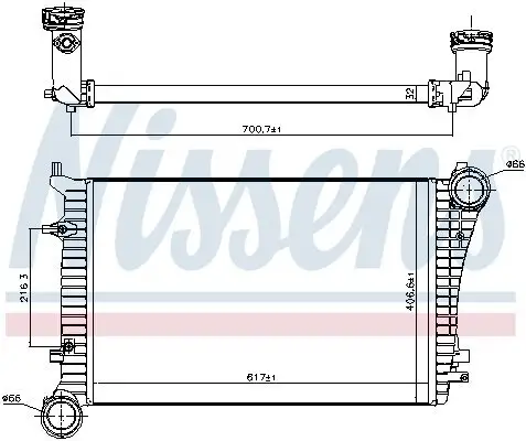 Ladeluftkühler NISSENS 96619 Bild Ladeluftkühler NISSENS 96619