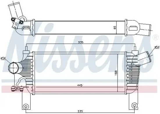 Ladeluftkühler NISSENS 96622 Bild Ladeluftkühler NISSENS 96622