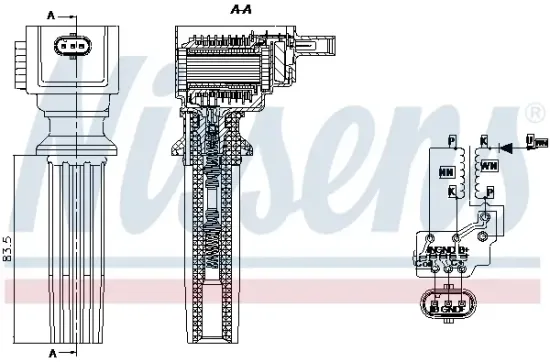 Zündspule 12 V NISSENS 966242 Bild Zündspule 12 V NISSENS 966242