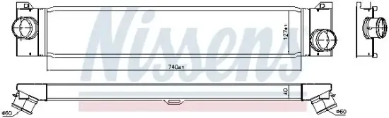 Ladeluftkühler NISSENS 96624 Bild Ladeluftkühler NISSENS 96624
