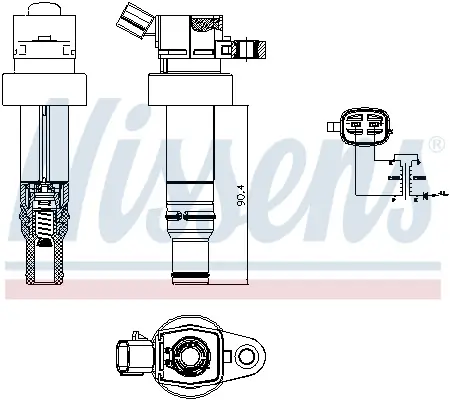 Zündspule 12 V NISSENS 966290 Bild Zündspule 12 V NISSENS 966290