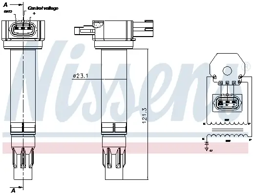 Zündspule 12 V NISSENS 966322 Bild Zündspule 12 V NISSENS 966322