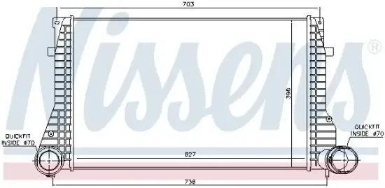 Ladeluftkühler NISSENS 96633 Bild Ladeluftkühler NISSENS 96633