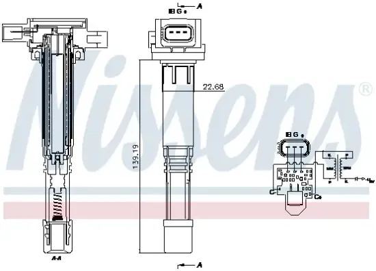 Zündspule 12 V NISSENS 966456 Bild Zündspule 12 V NISSENS 966456