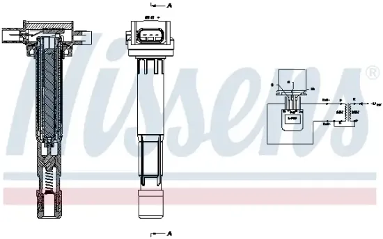 Zündspule 12 V NISSENS 966469 Bild Zündspule 12 V NISSENS 966469