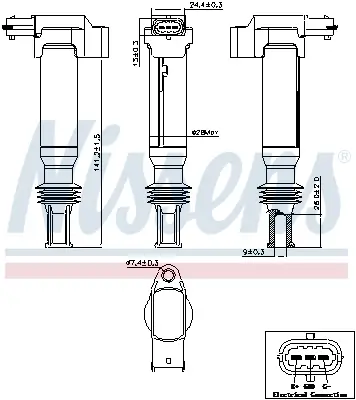 Zündspule 14 V NISSENS 966473 Bild Zündspule 14 V NISSENS 966473