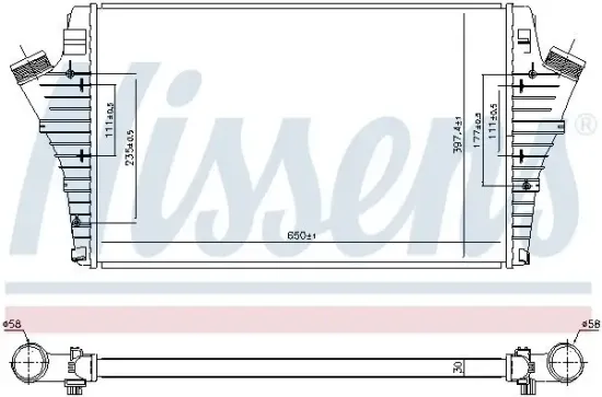 Ladeluftkühler NISSENS 96647 Bild Ladeluftkühler NISSENS 96647