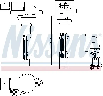 Zündspule 12 V NISSENS 966485 Bild Zündspule 12 V NISSENS 966485