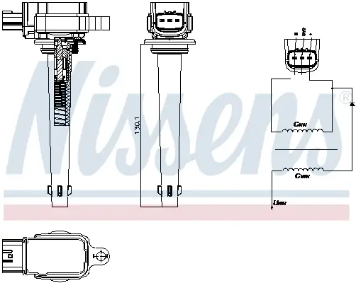 Zündspule 12 V NISSENS 966489 Bild Zündspule 12 V NISSENS 966489